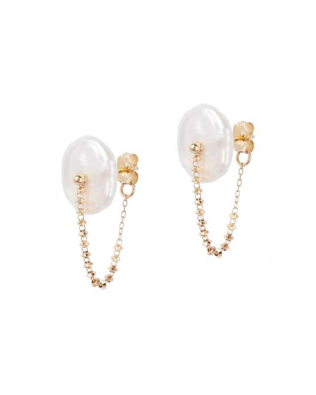 Petite Petal Pearl Shimmer Wraparound Earrings